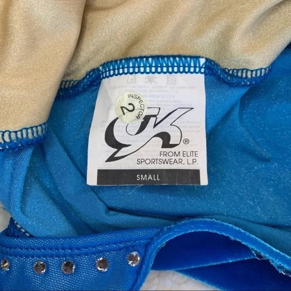 Blue Velour Figure  Skating Dress - Picture 5 of 11